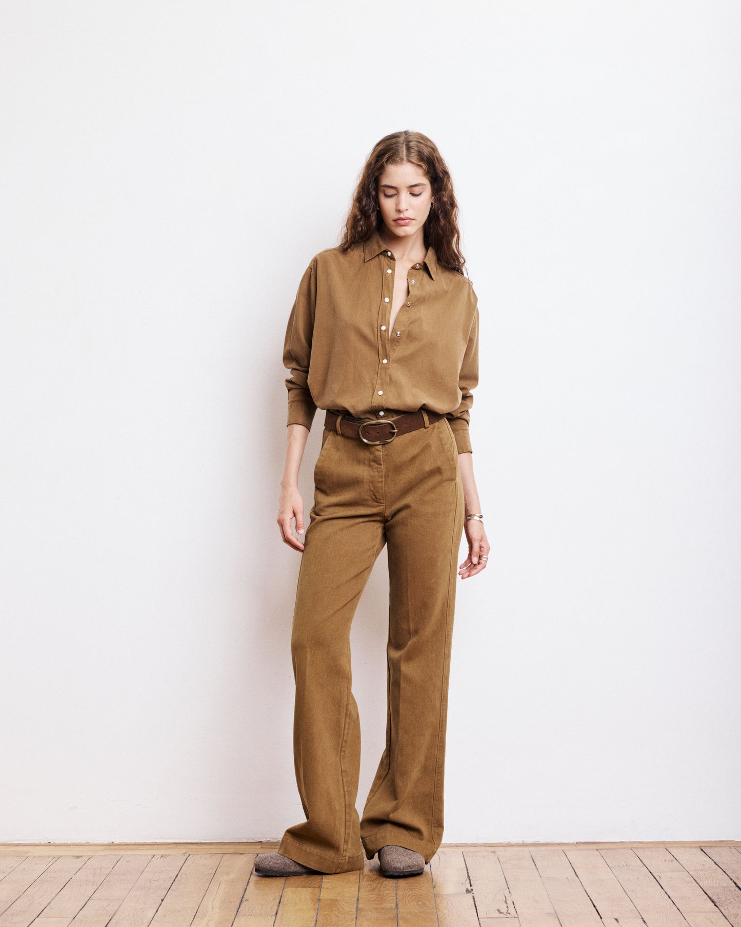 Pantalon Femme en Lyocell & Coton Mocha Pandore