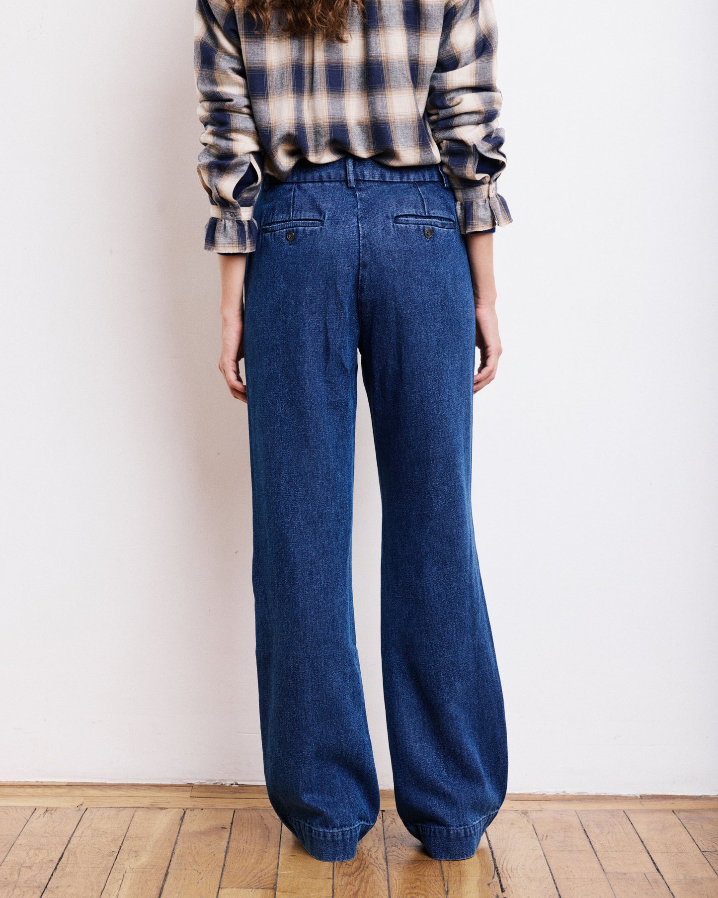 Pantalon Femme en Lyocell & Coton Denim Bleu Pandore