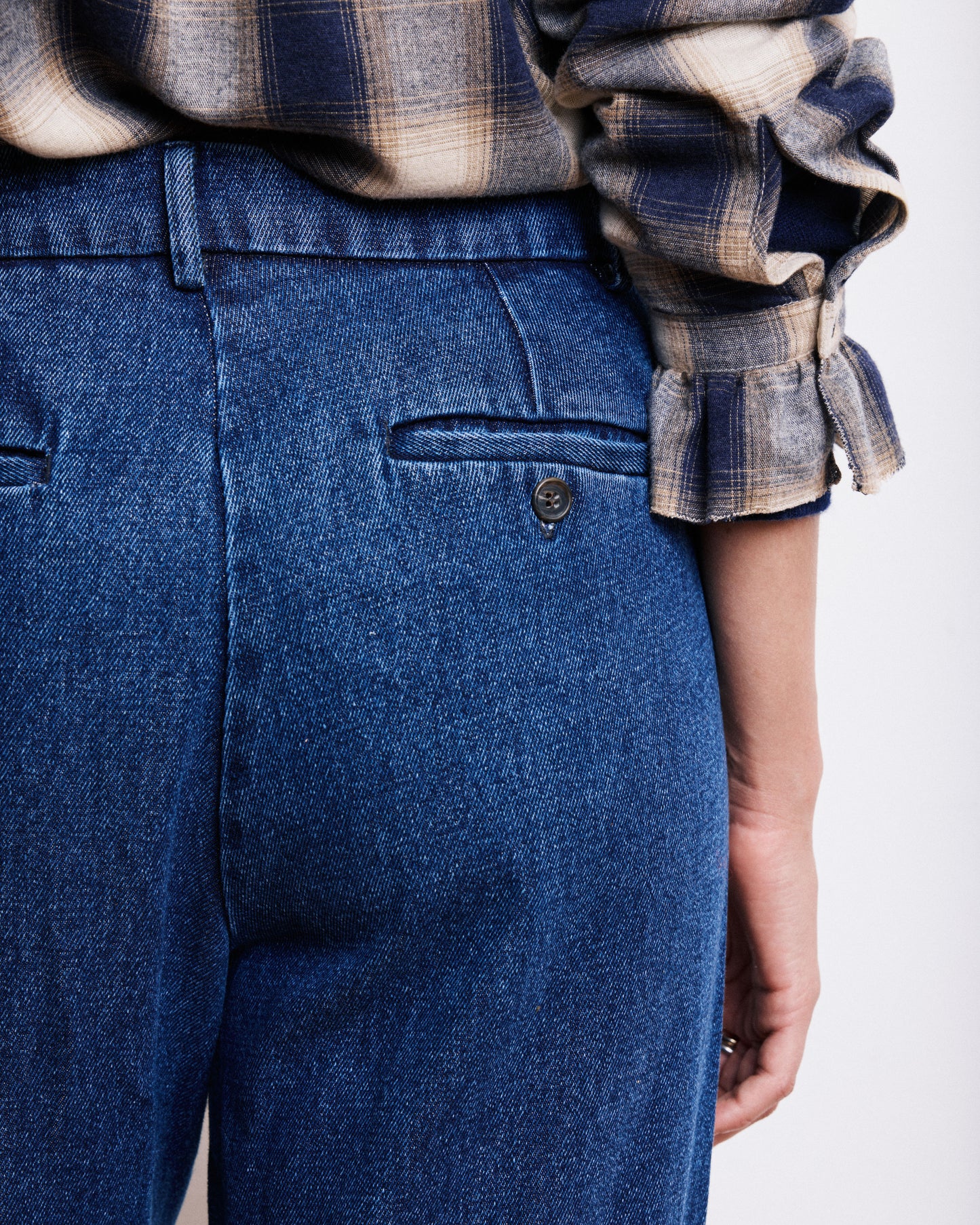 Pantalon Femme en Lyocell & Coton Denim Bleu Pandore