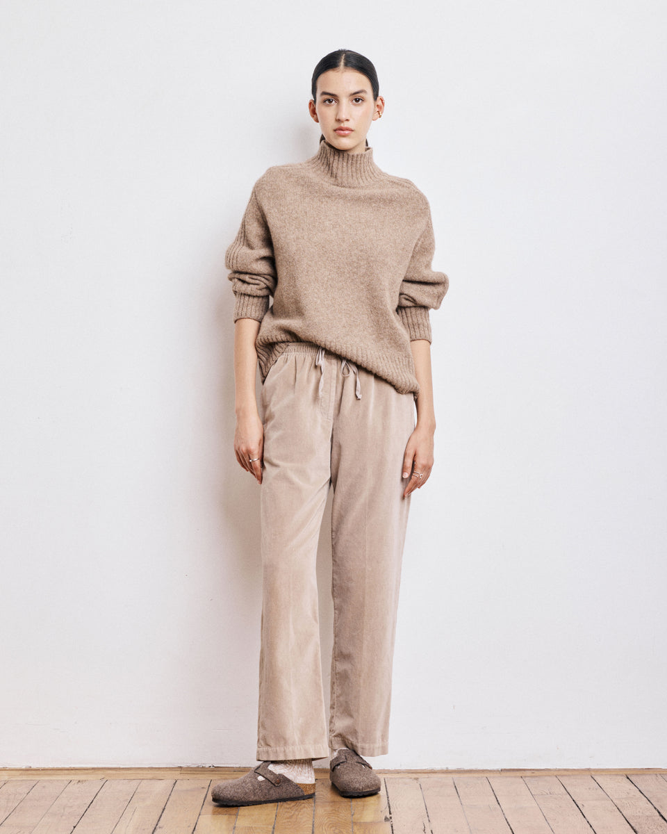 Peyo Women's Beige Velvet Pants - Image principale