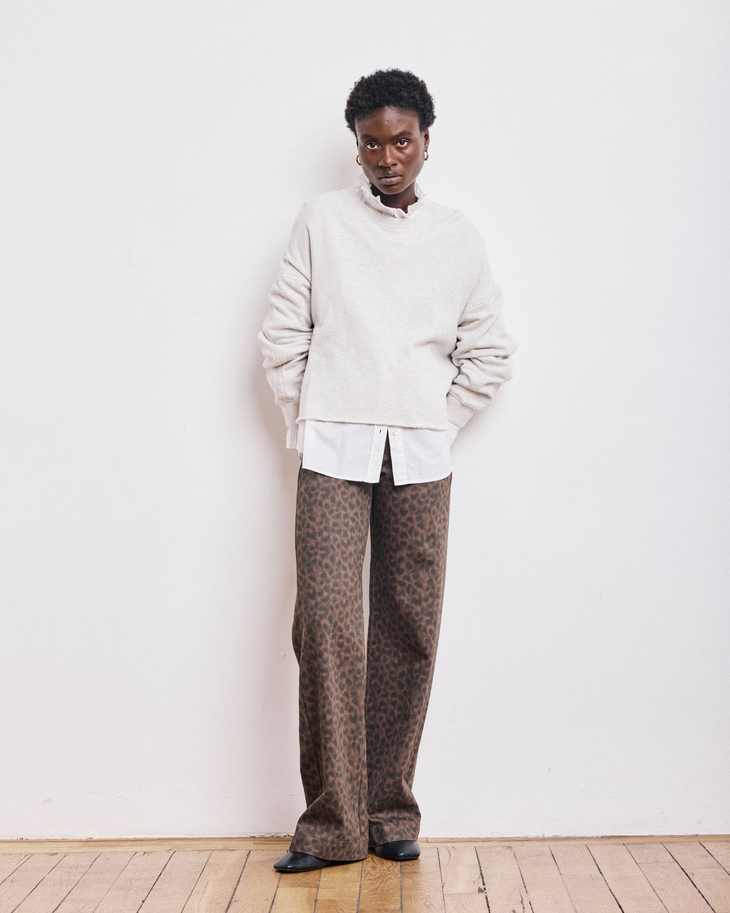 Pantalon Femme en Coton & Lyocell Léopard Pilote