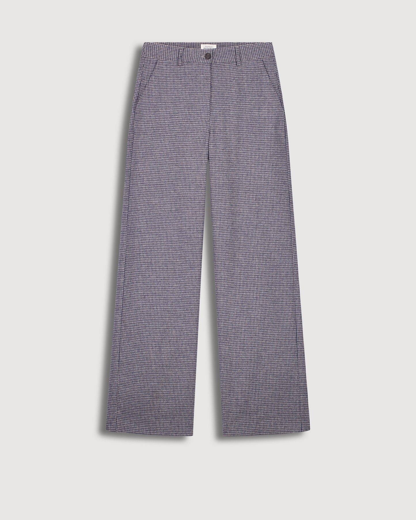 Positanon Women's Navy Blue & Grey Wool Pants