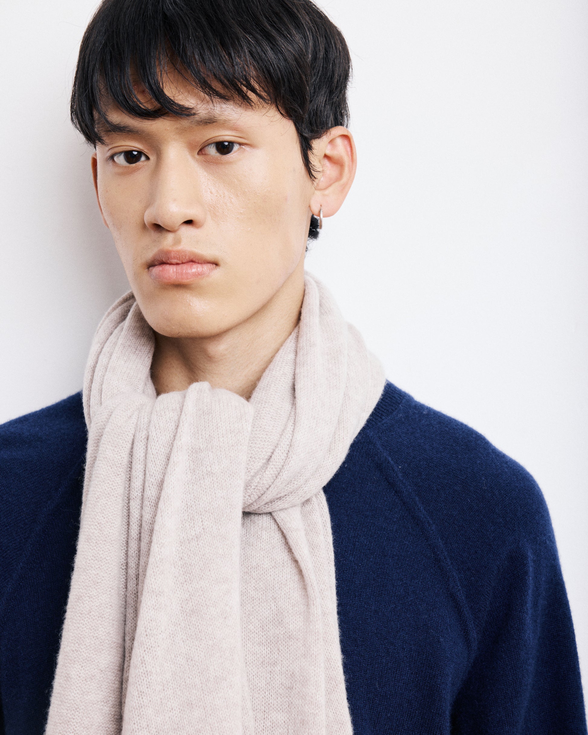 Echarpe Homme en Laine & Cachemire Beige
