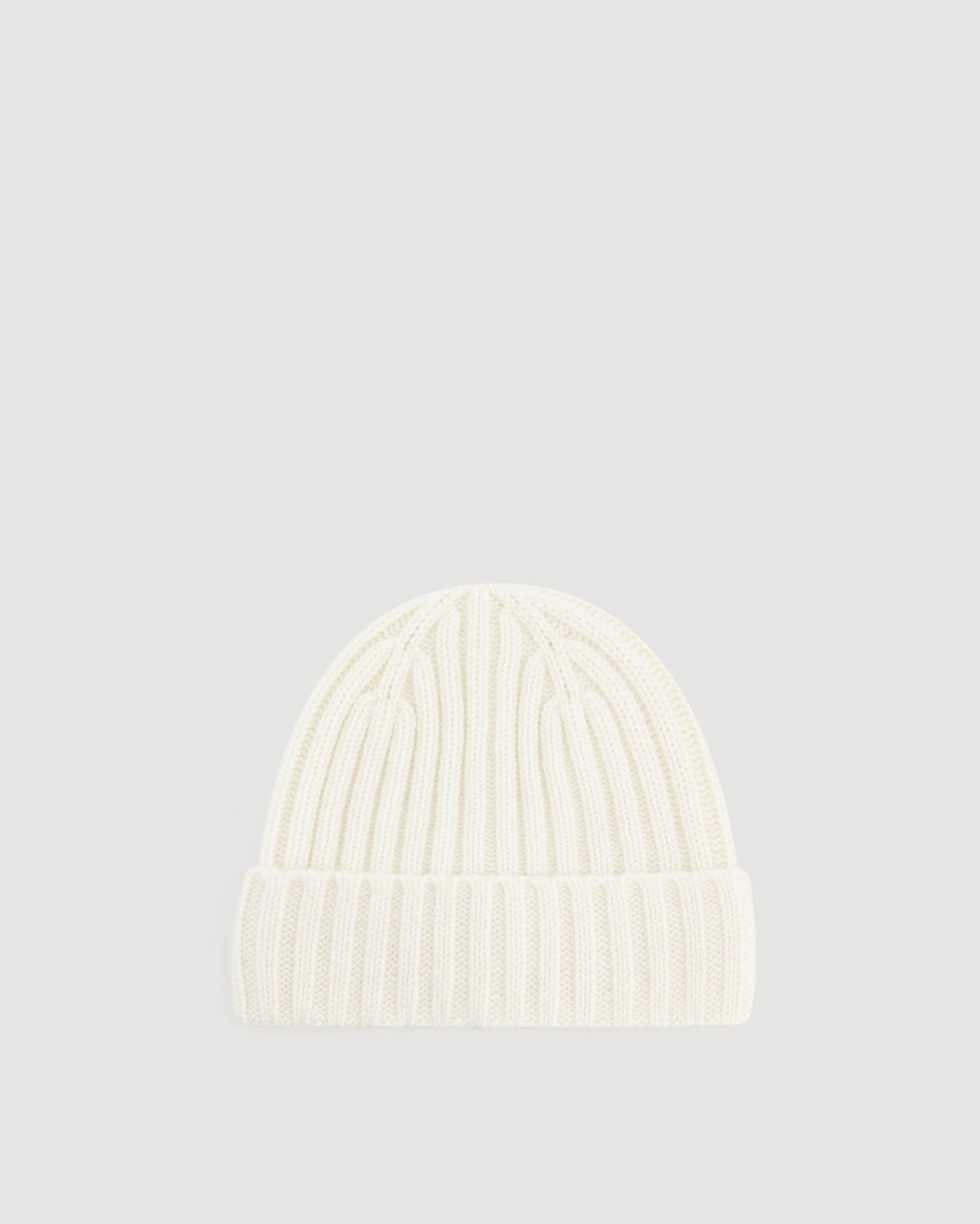 Bonnet Homme en Laine & Cachemire Ecru