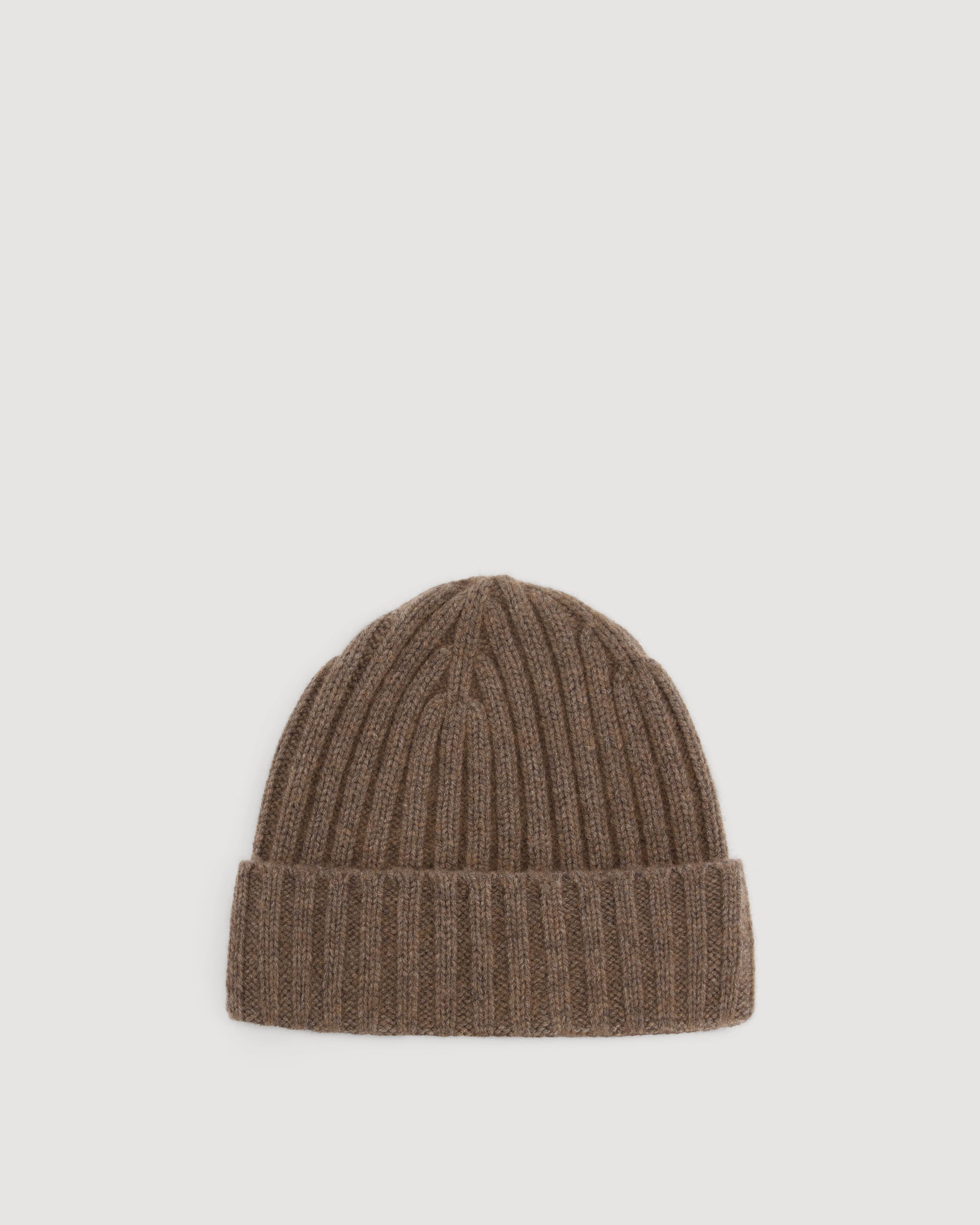 Bonnet Homme en Laine & Cachemire Brun