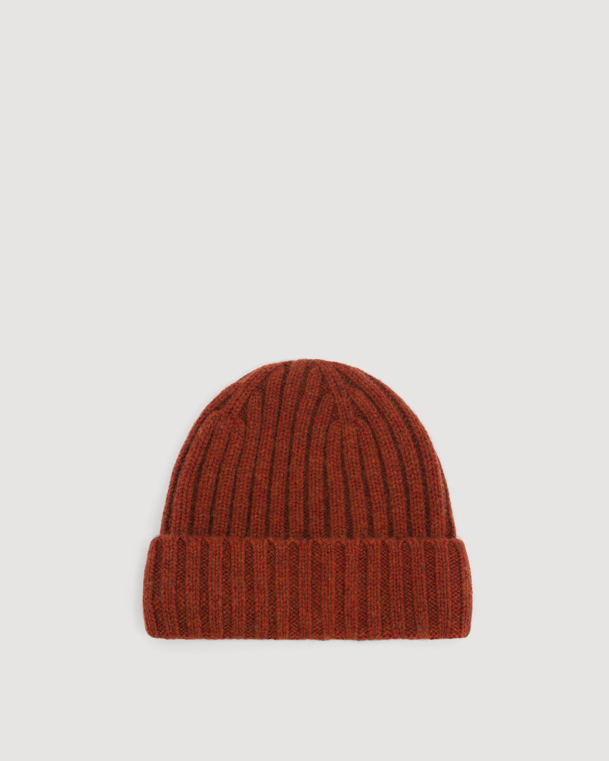 Bonnet Homme en Laine & Cachemire Rouge