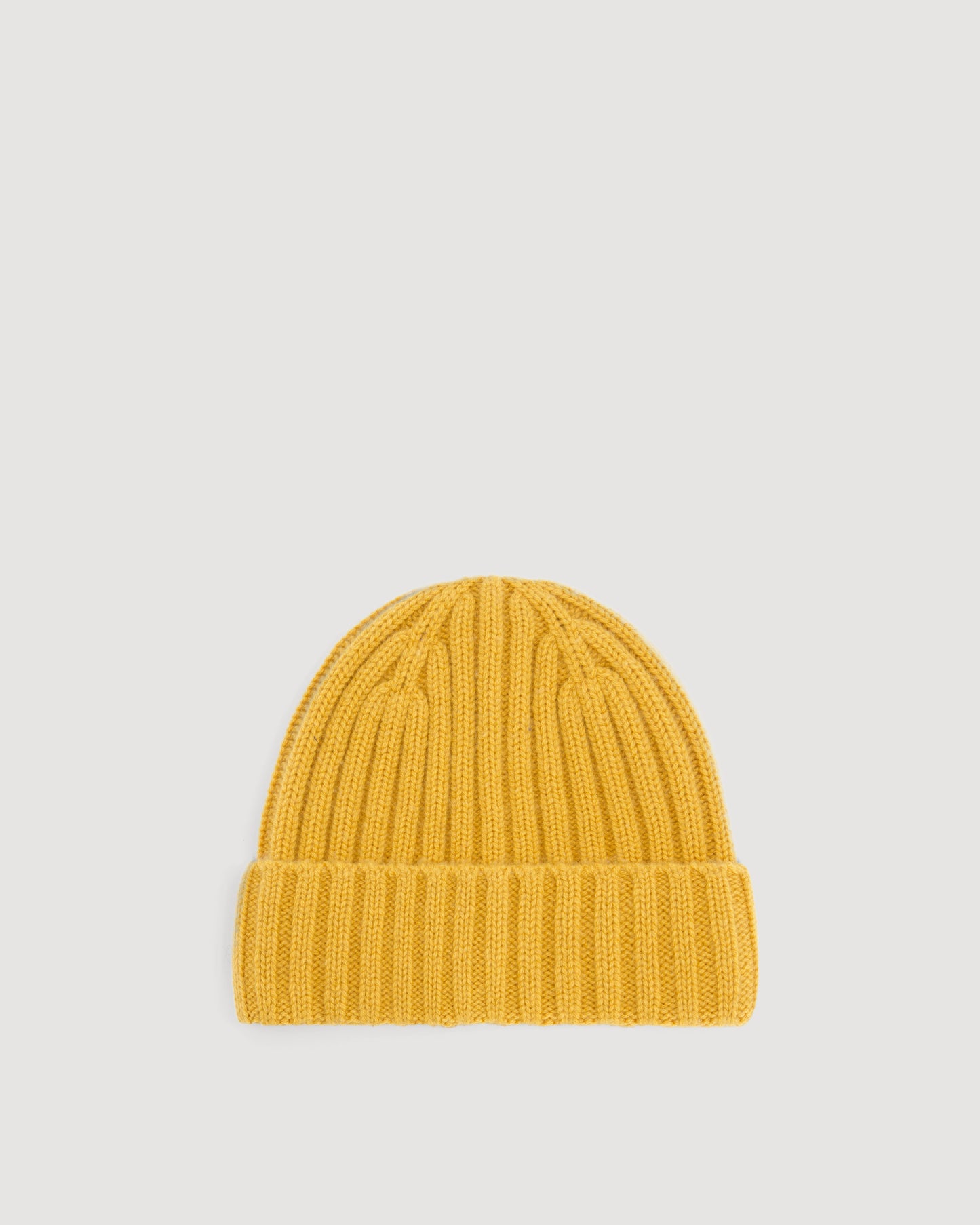 Bonnet Homme en Laine & Cachemire Moutarde