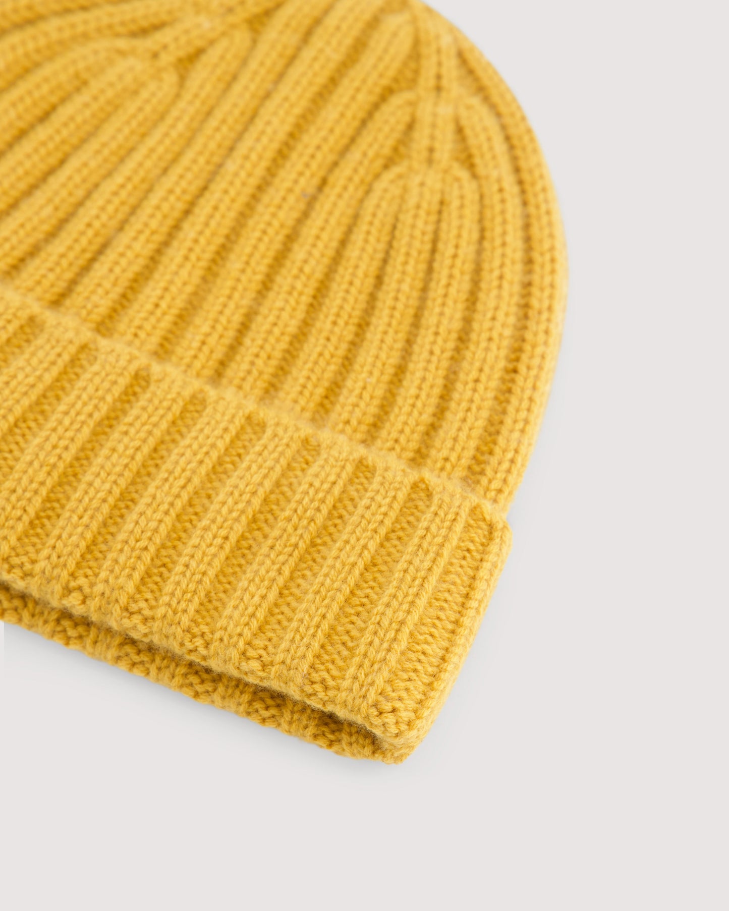 Bonnet Homme en Laine & Cachemire Moutarde