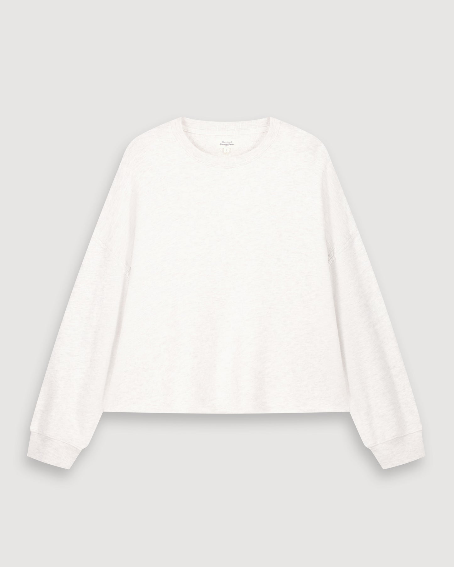 Tafia Women's Heather Off-White Cotton & Modal Sweatshirt