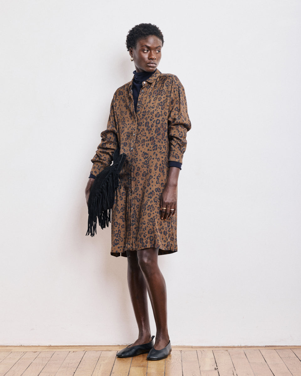 Robe Femme en Viscose Léopard Ryle - Image principale