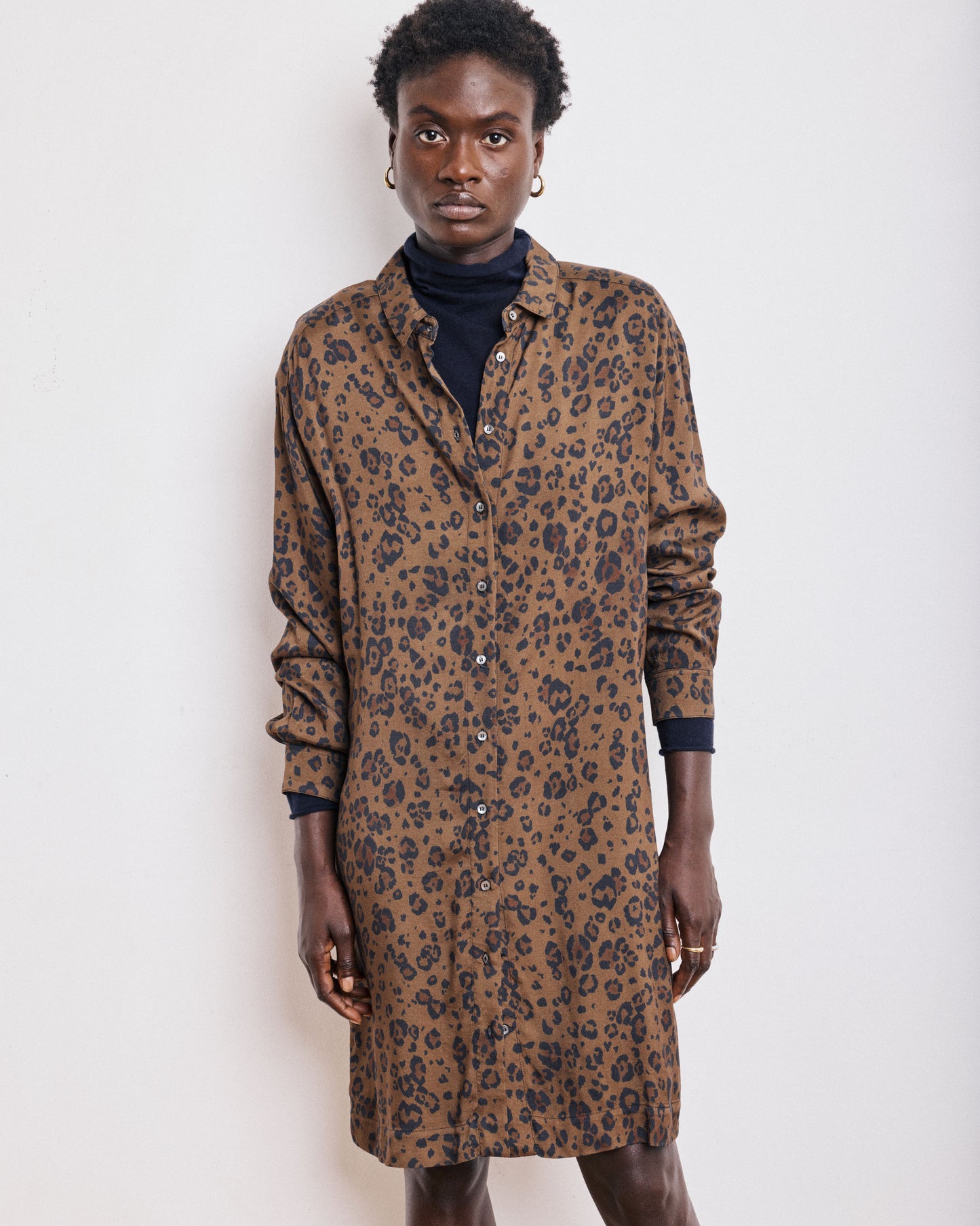 Robe Femme en Viscose Léopard Ryle