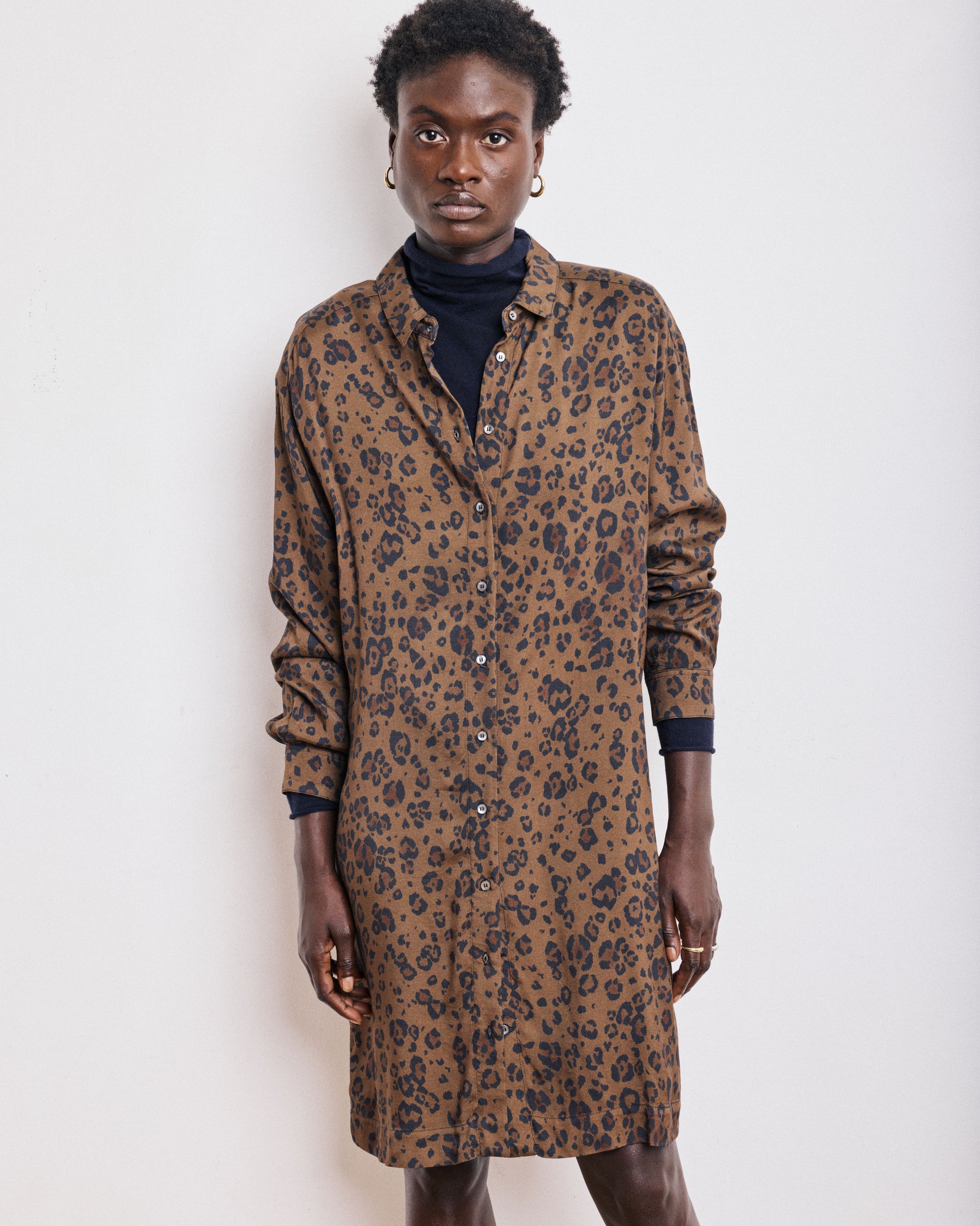 Robe Femme en Viscose Léopard Ryle