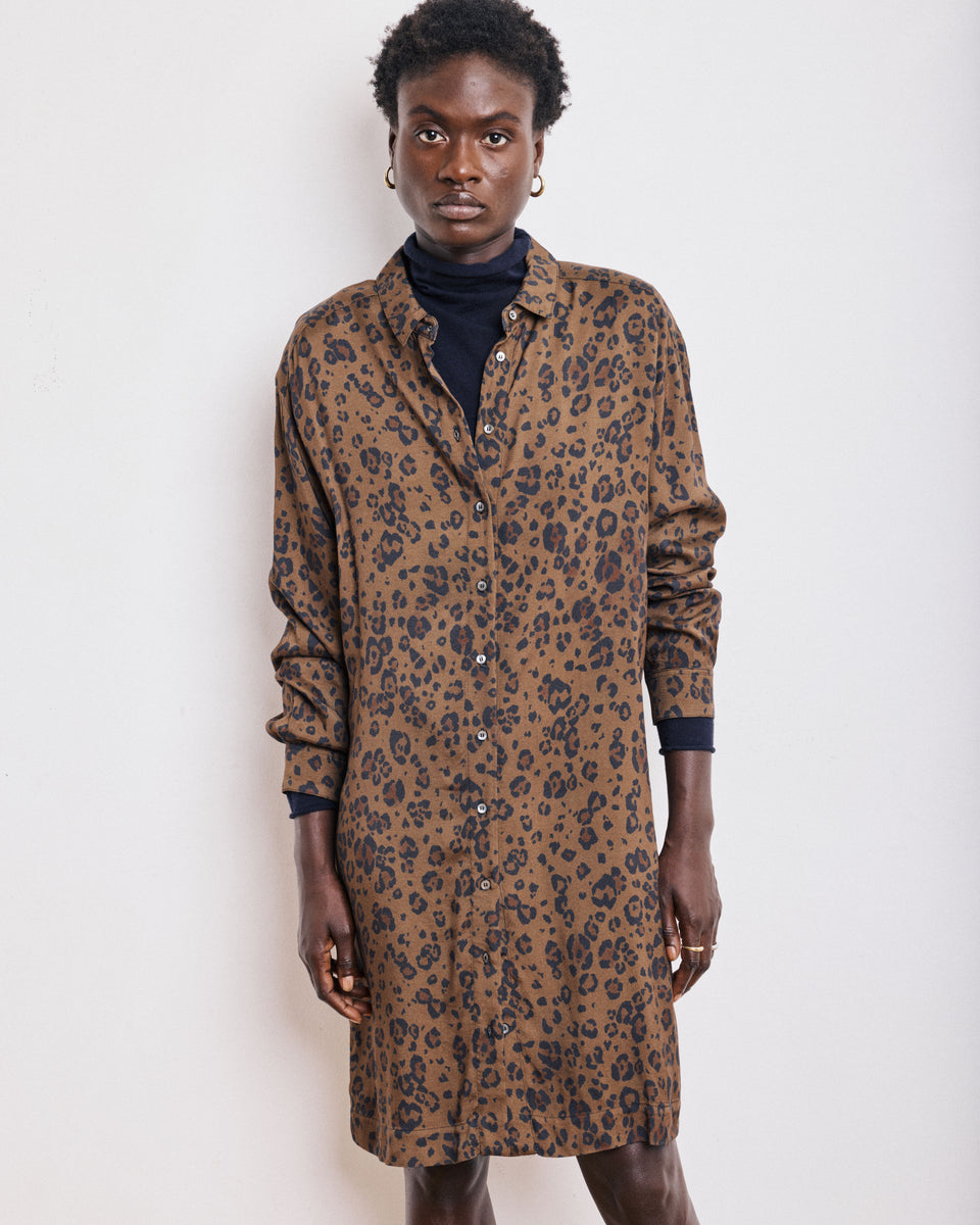 Robe Femme en Viscose Léopard Ryle - Image alternative