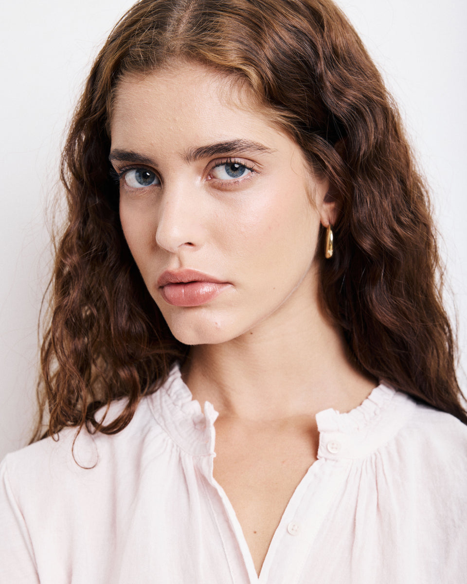 T-Shirt Femme en Coton Bi-Matière Rose pâle Tumy - Image alternative