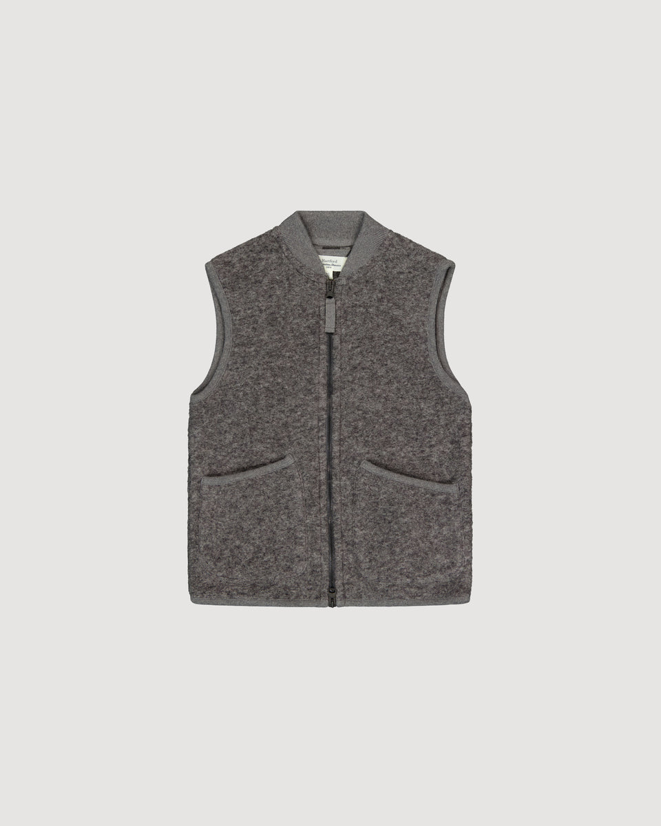 Chaleco de chico en Lana Gris jaspeado - Image principale