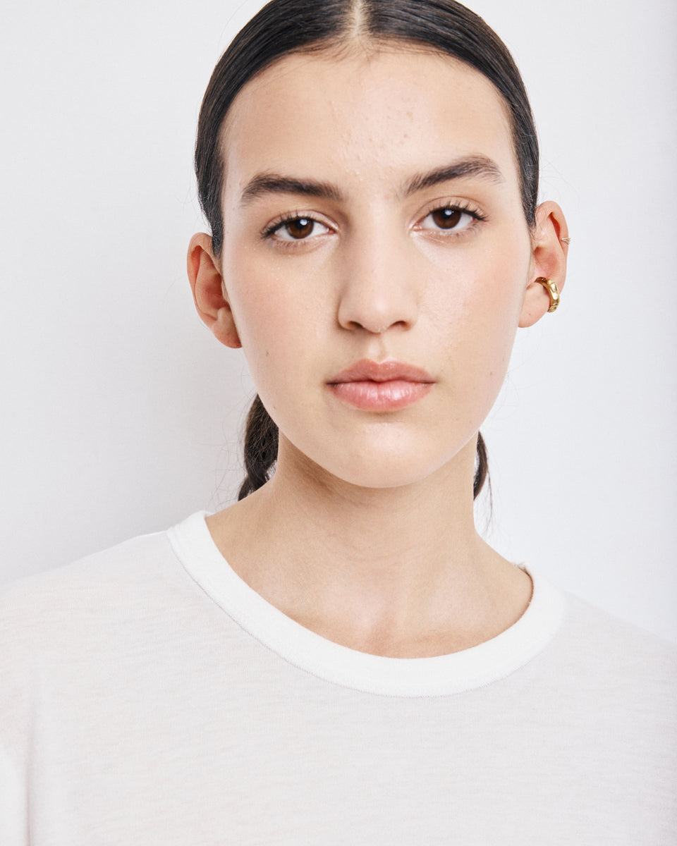 T-Shirt Femme en Coton & Modal Ecru Tarmac - Image alternative