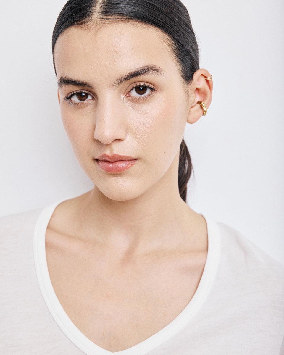 T-Shirt Femme en Coton & Modal Ecru Tibet - Image alternative