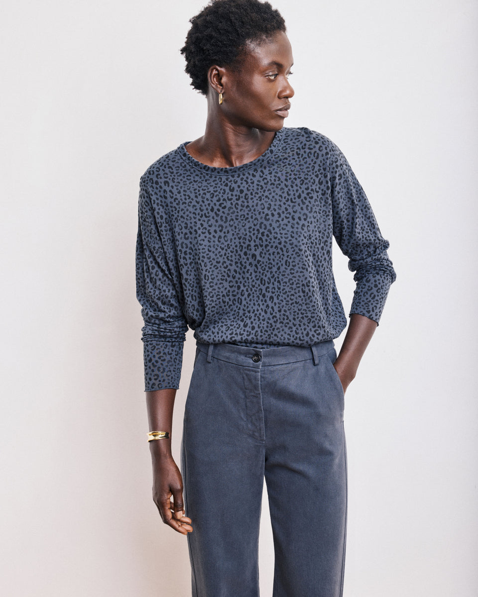 T-Shirt Femme en Coton & Modal Bleu Pétrole Taleo - Image 3