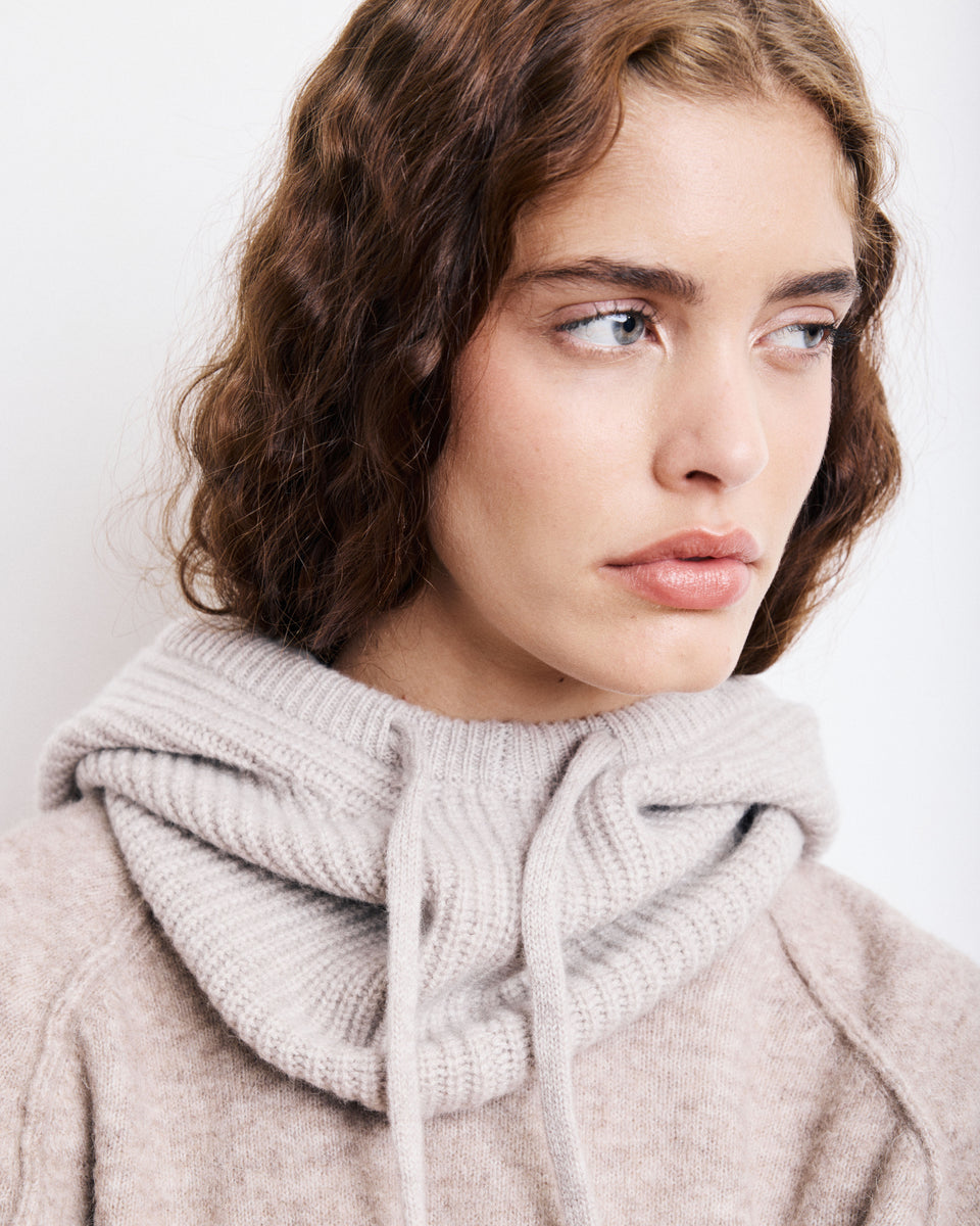 Mellon Women's Beige Wool & Cashmere Beanie - Image alternative