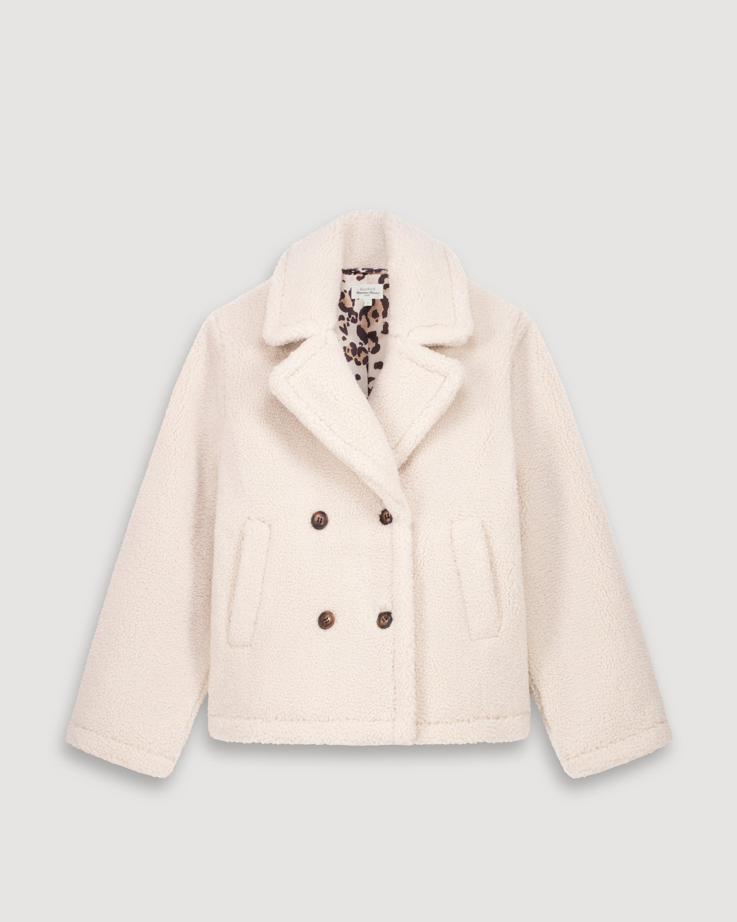 Vegas Women's Off-White Curly Faux Fur Coat