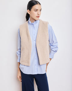 Gilet Femme en Sherpa Sable Valley