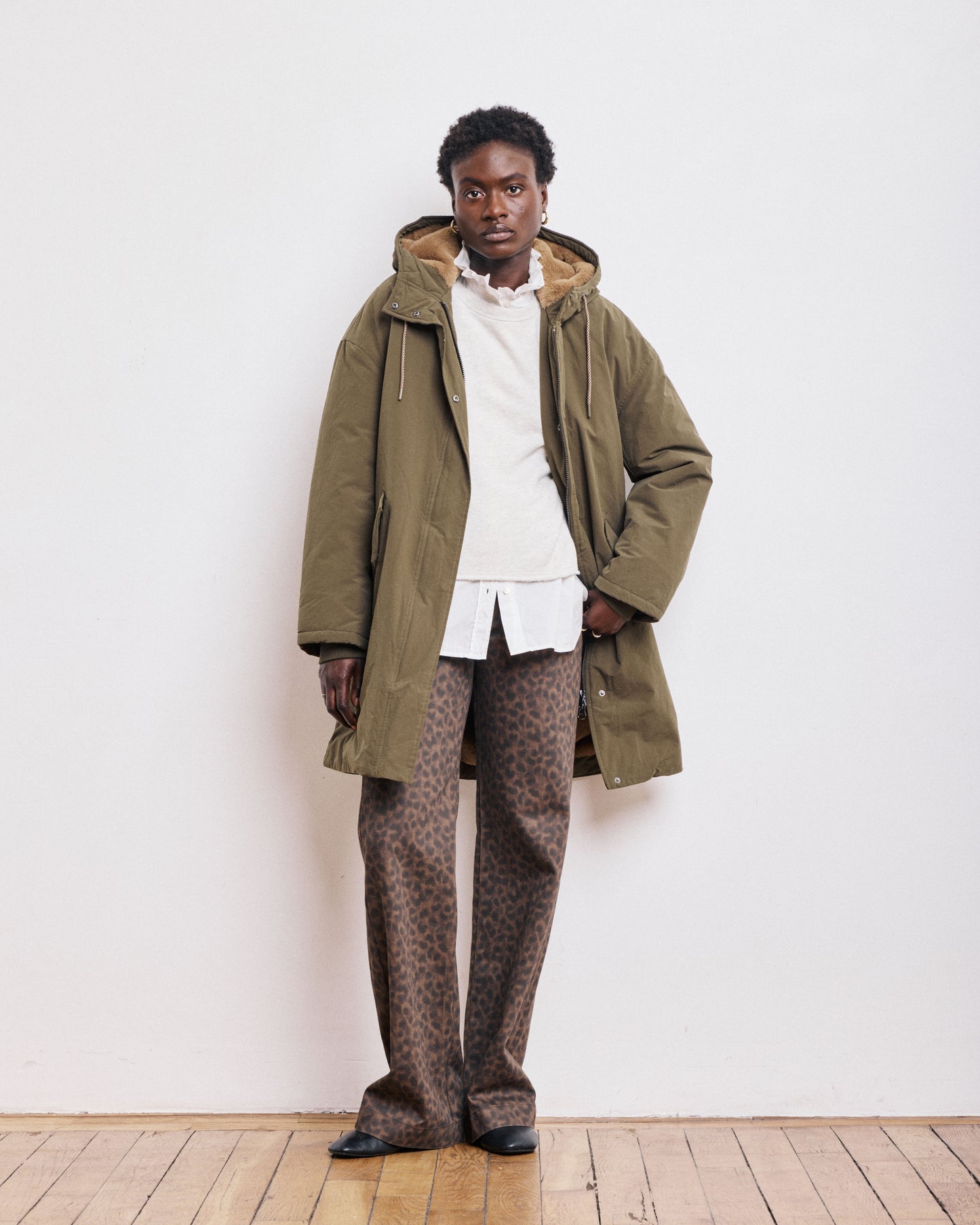 Parka Femme en Nylon & Coton Déperlante Vert Militaire Vader