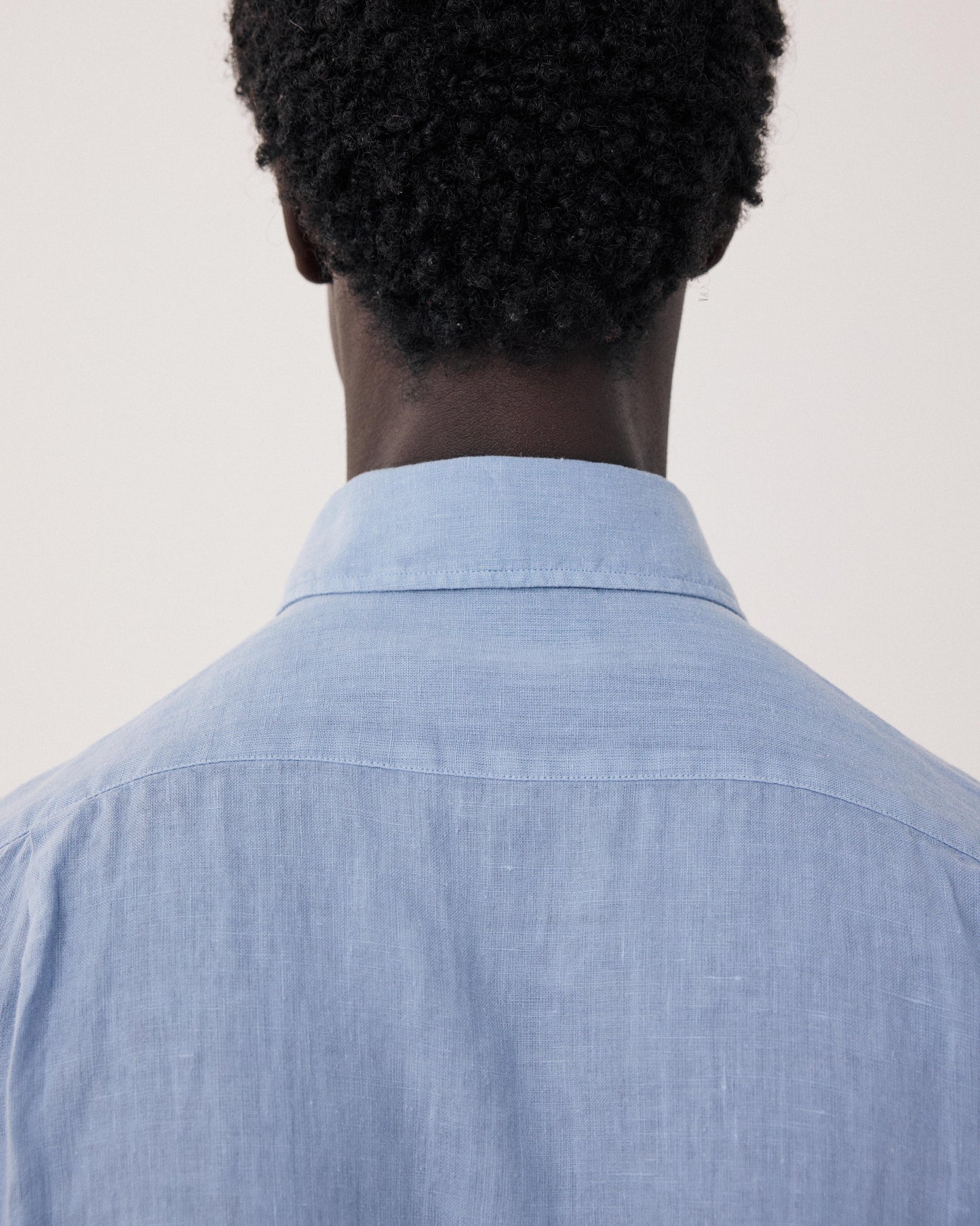 Paul Light Blue Linen Men's Shirt BF01001-64