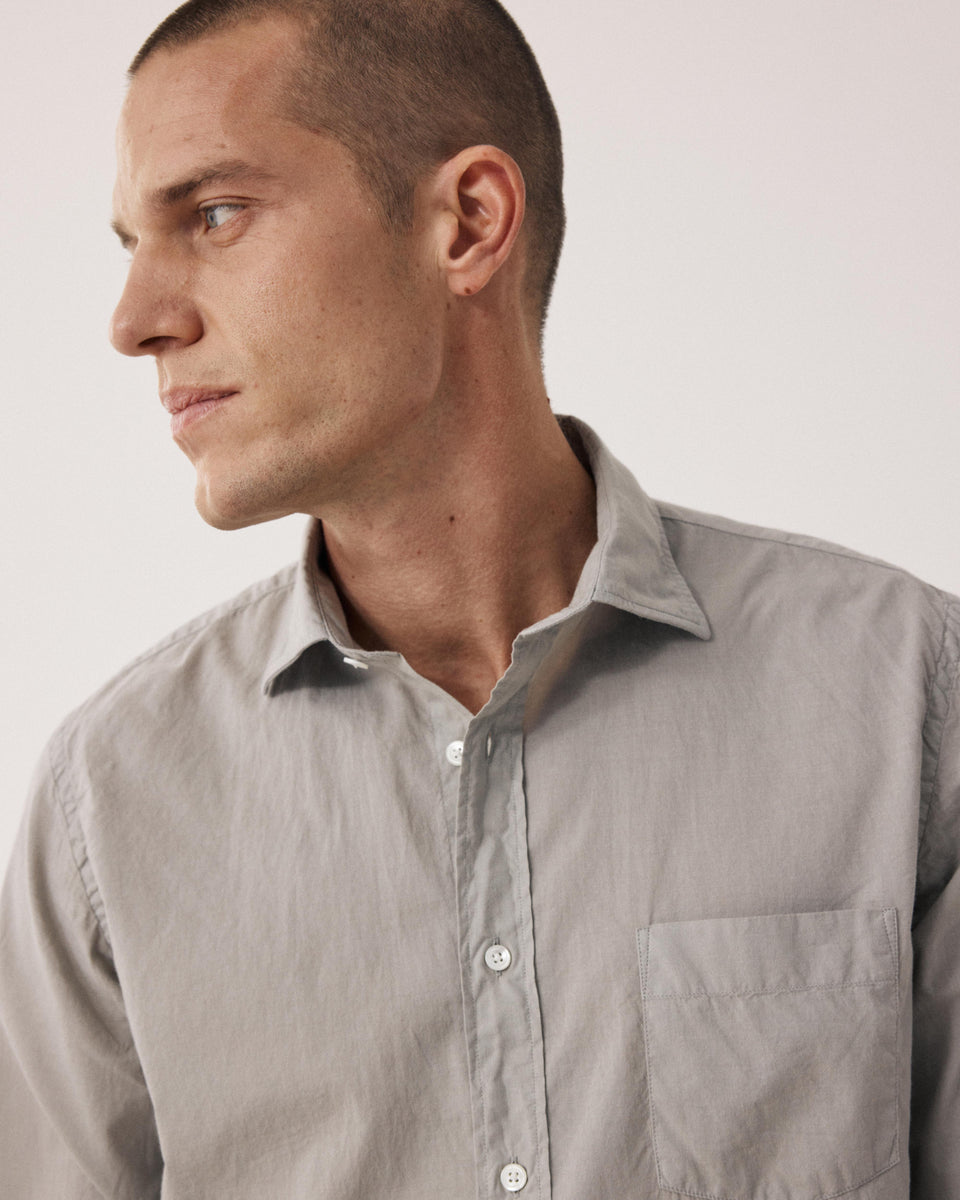 Chemise Homme en Voile de Coton Vert Sauge Paul - Image alternative