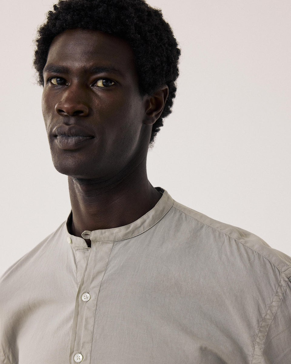 Faldo Men's Sage Green Cotton Voile Shirt - Image alternative