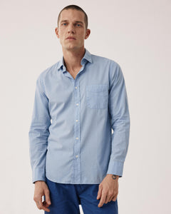 Men's Light Blue Cotton Voile Shirt Storm BF09002-64
