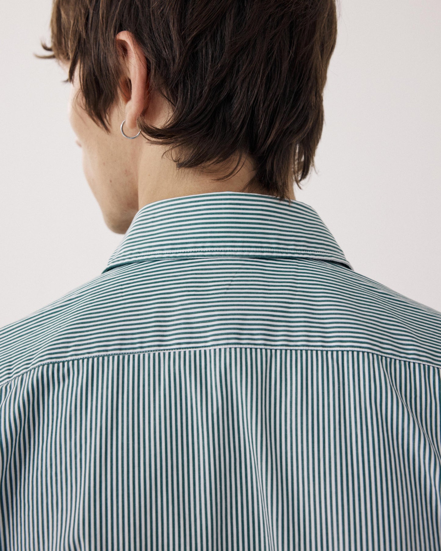 Chemise Homme en Popeline Vert & Blanc Paul