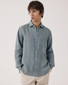 Paul Green Men's Linen Chambray Shirt BF11019-05