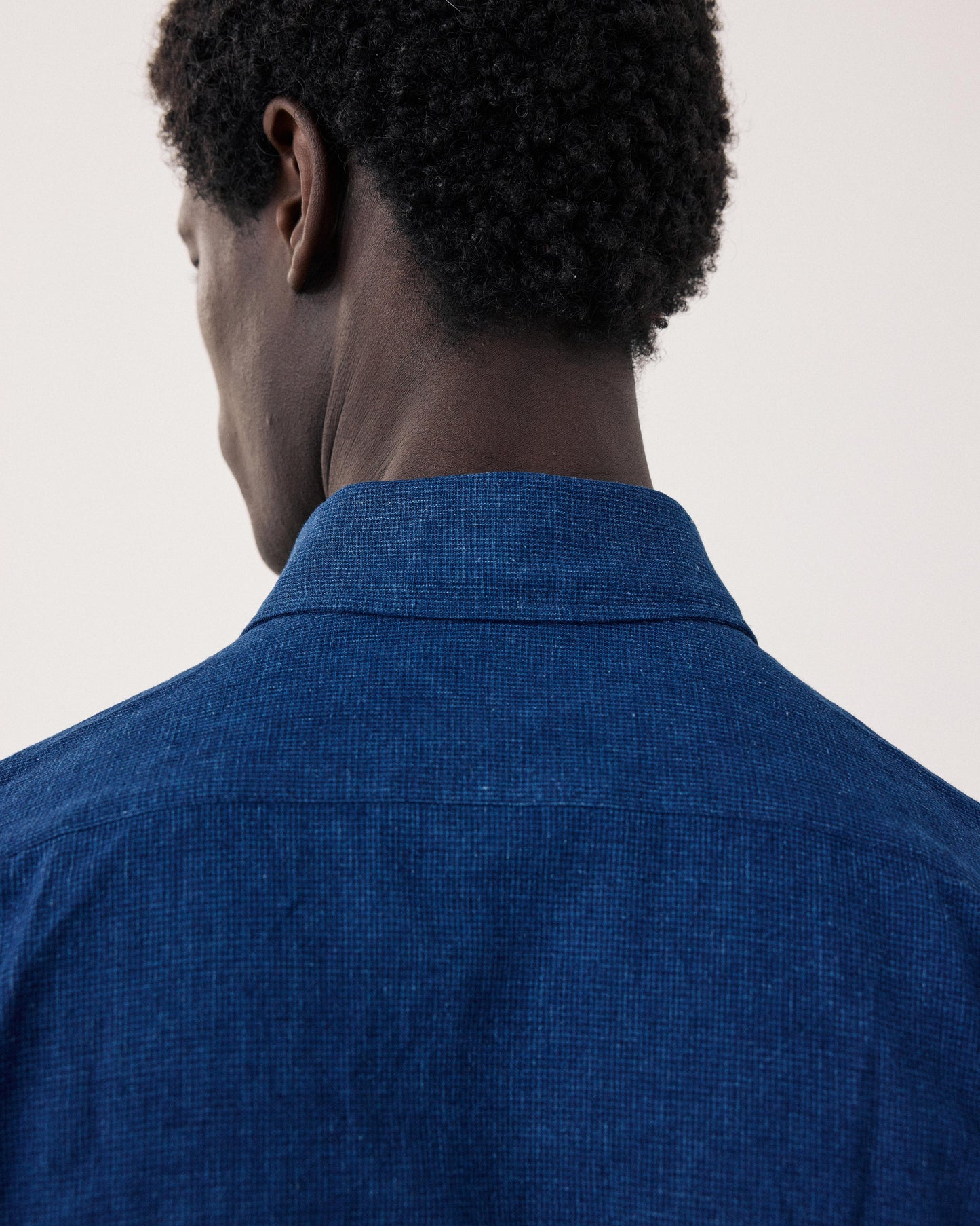 Paul BF11025-03 Men's Indigo Blue Linen & Cotton Shirt