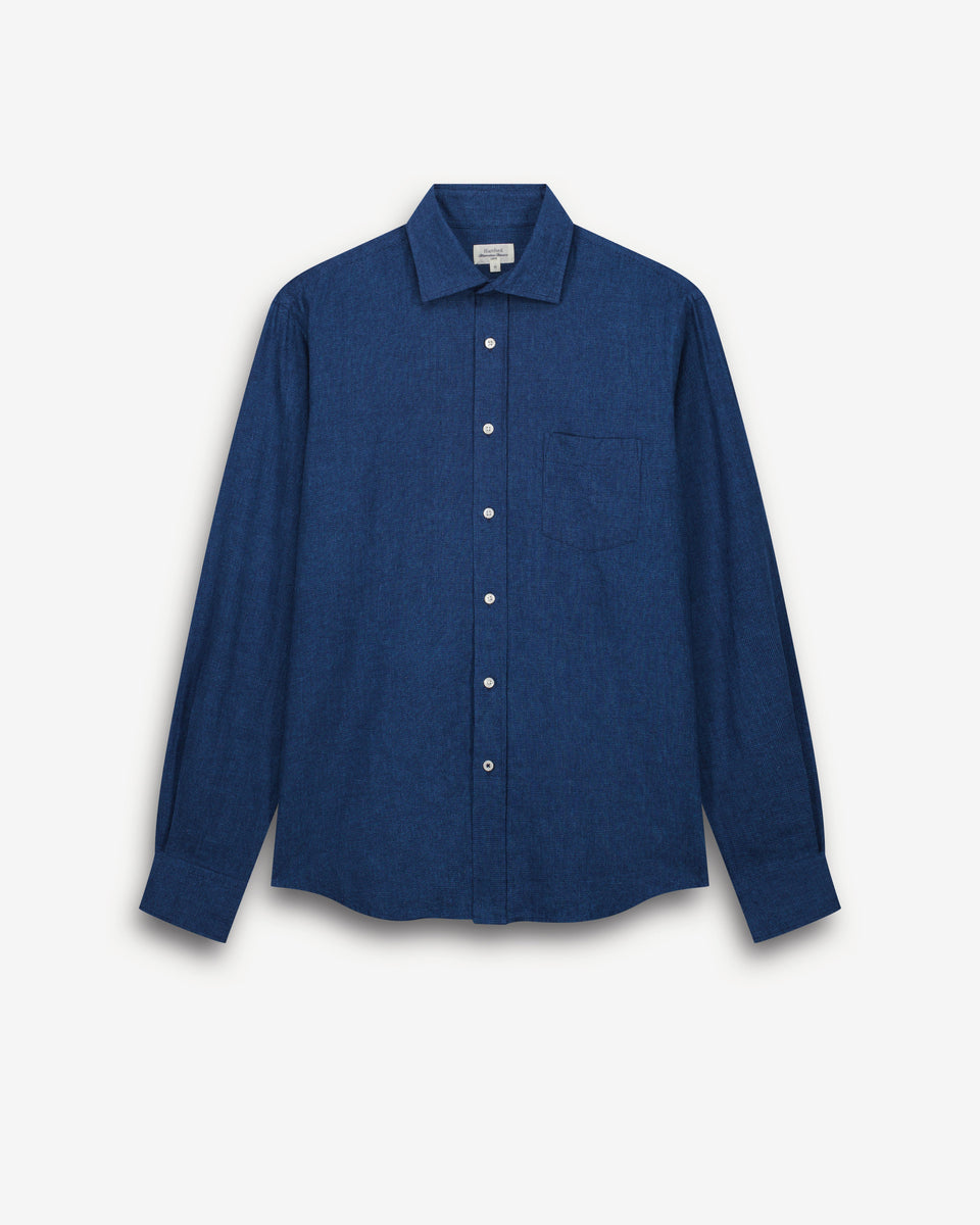 Chemise Homme en Lin & Coton Bleu Indigo Paul - Image 3