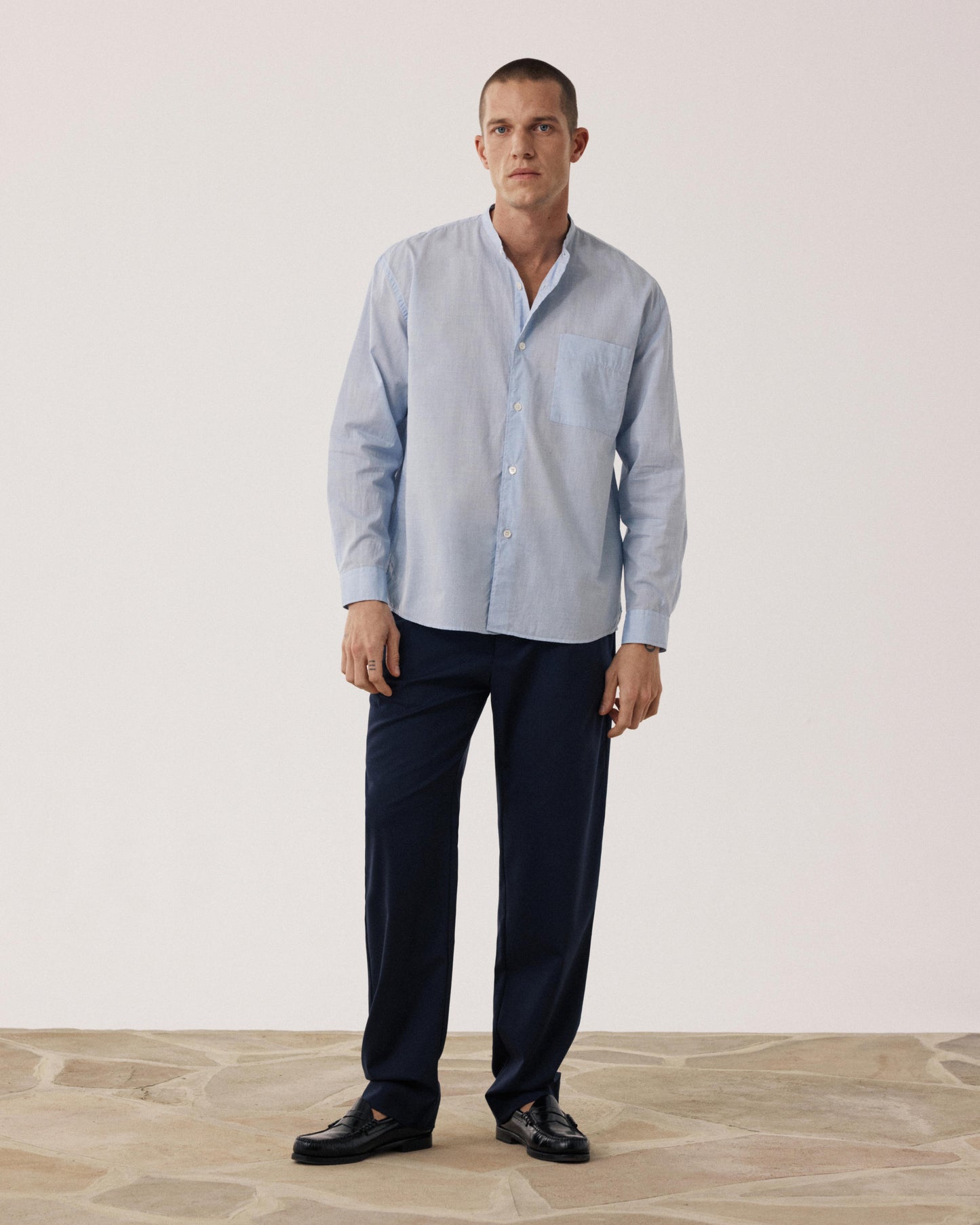 Men's Blue Fisher BF13015-03 End-to-end Shirt