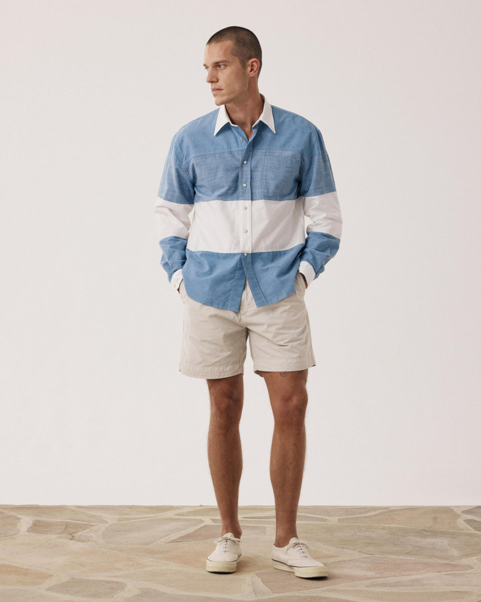 Chemise Homme en Denim Léger Bleu Indigo Feather - Image alternative