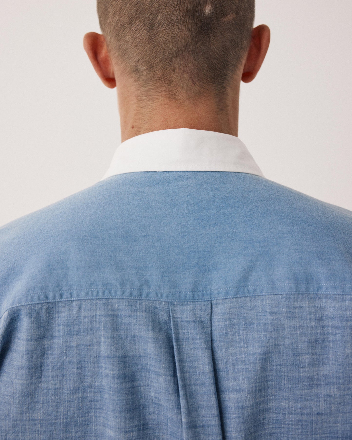 Men's Lightweight Indigo Blue Denim Shirt Feather BF25024-04