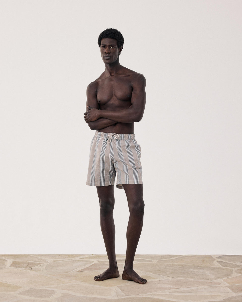 Costumi da bagno Uomo Seersucker Grigio Swim - Image principale