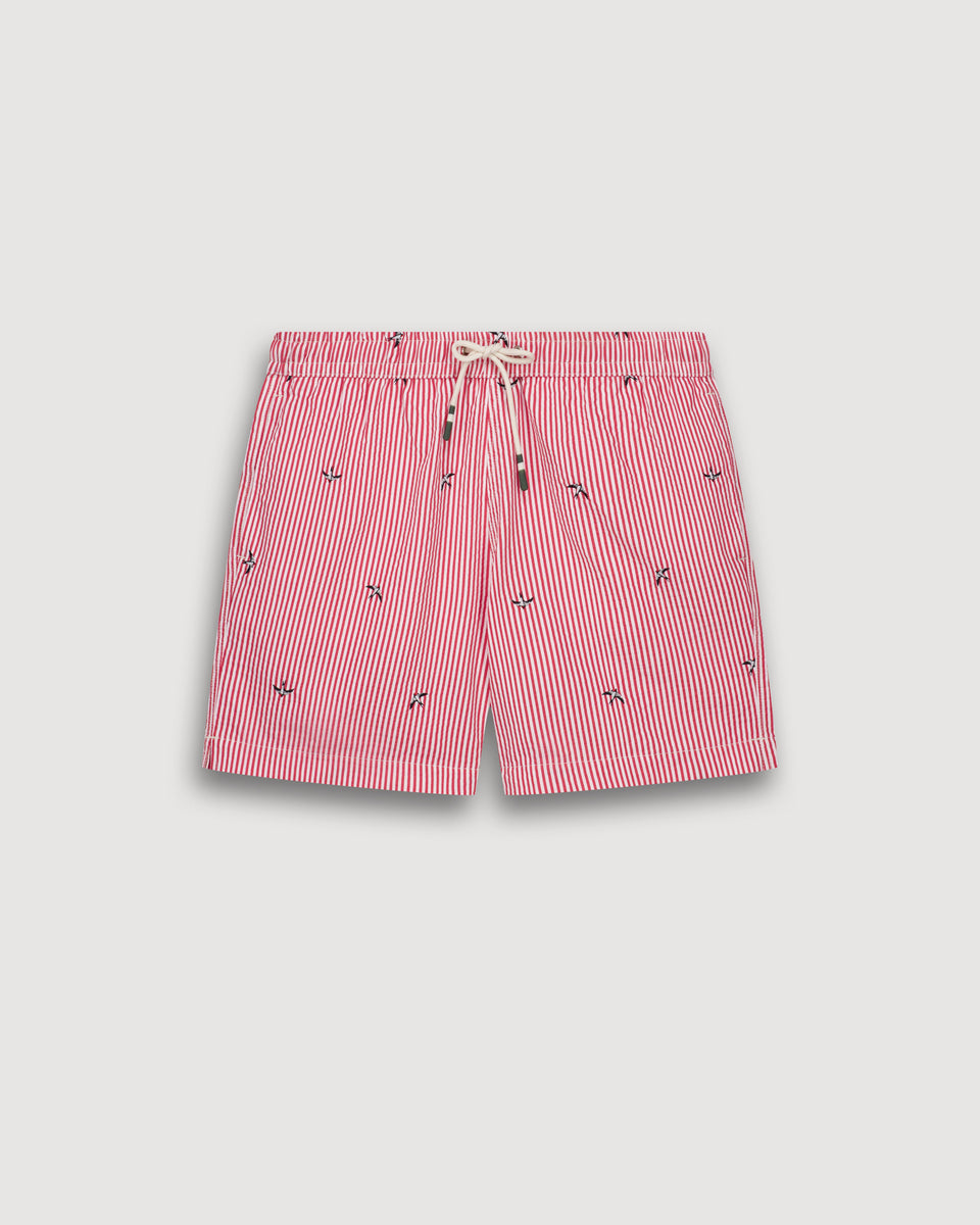 Maillot Homme Rayé Rouge Swim - Image 3