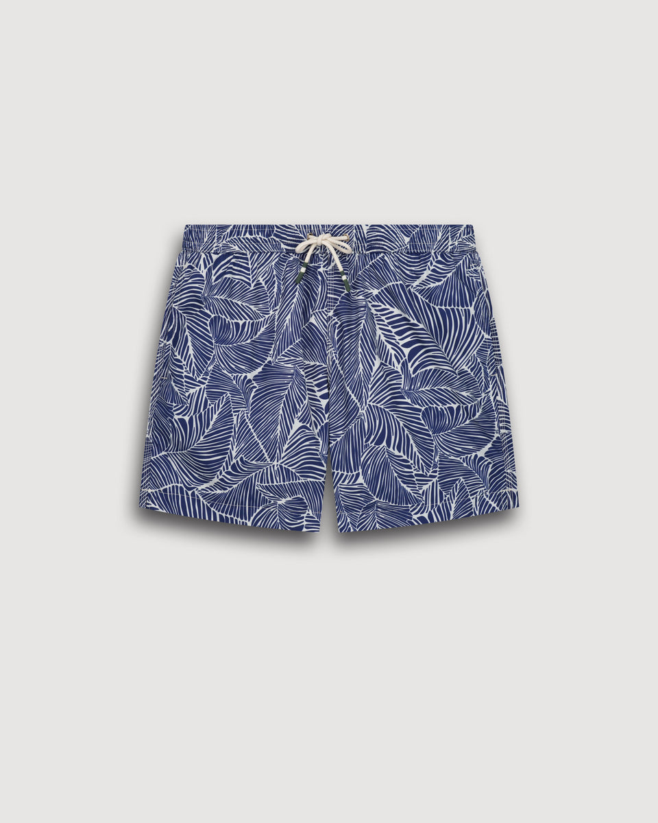 Maillot Homme Imprimé Palmiers Bleu Swim - Image 3