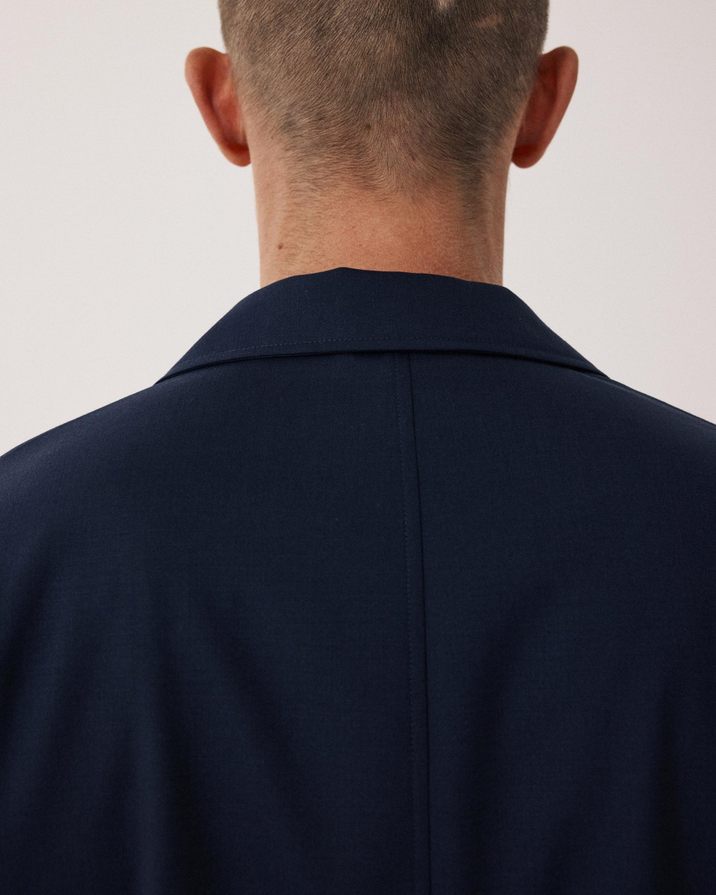 Chaqueta de hombre de Lana & Algodón azul marino Jonbee BF41120-01