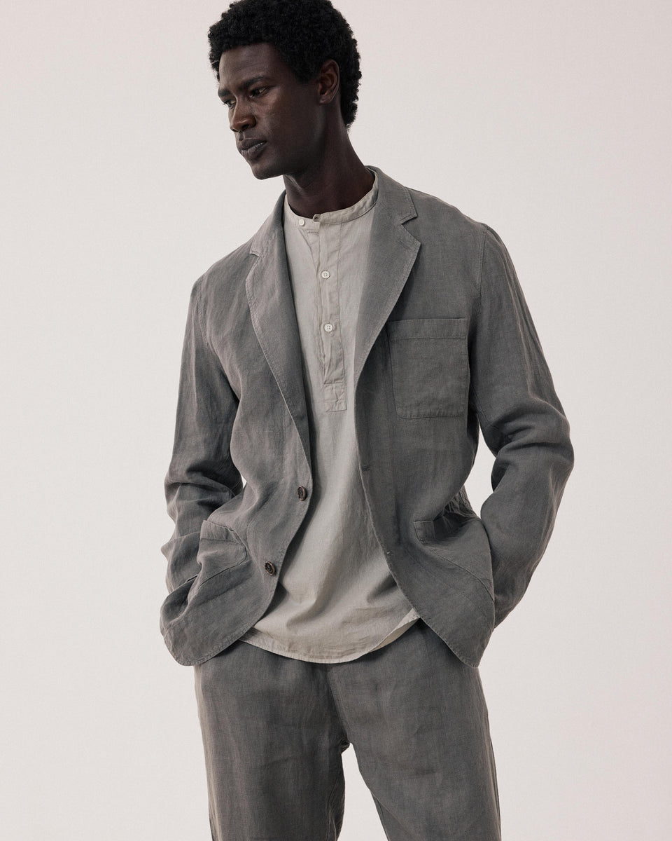 Jobby Men's Military green Linen Jacket - Image principale