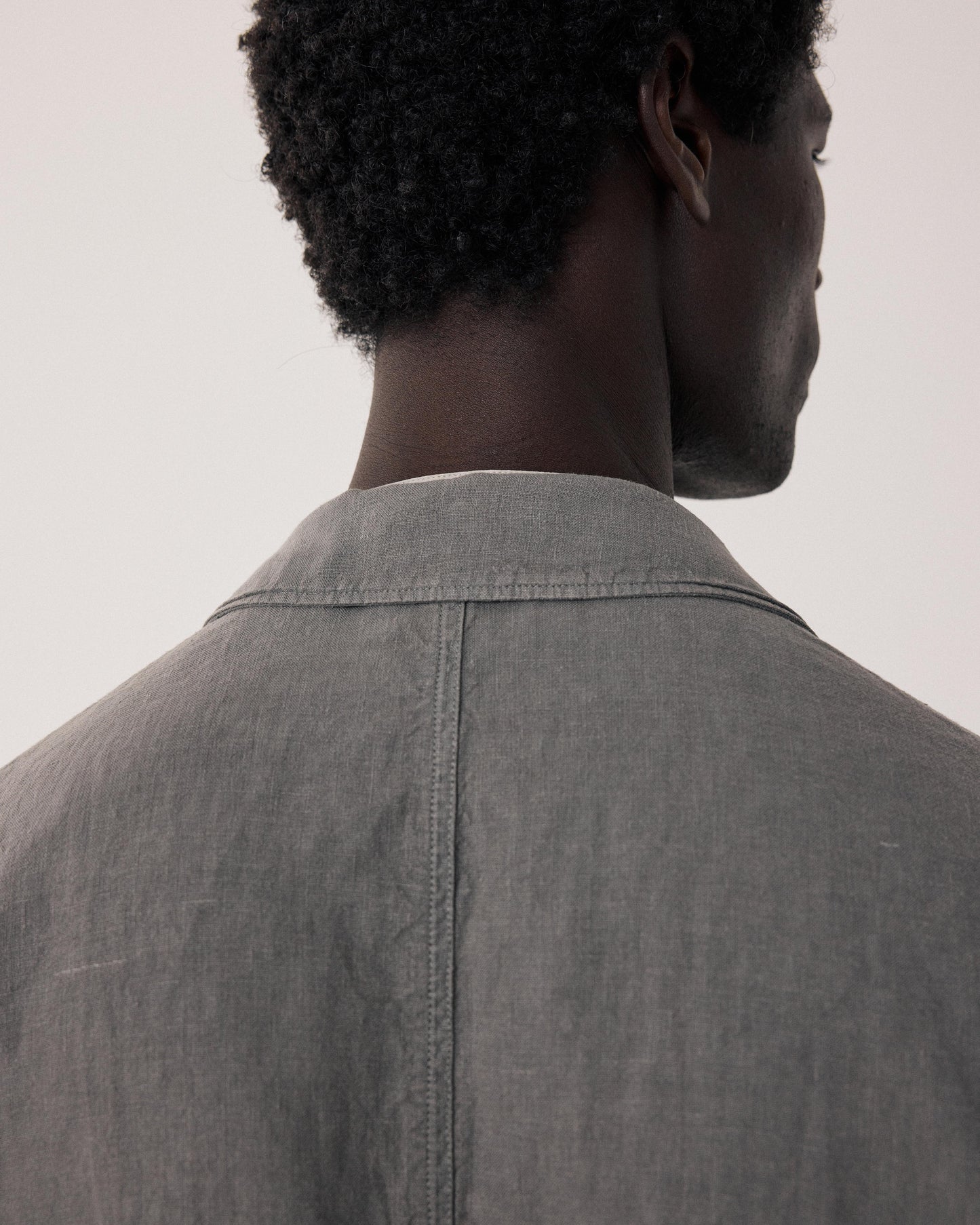 Chaqueta de hombre de lino verde militar Jobby BF42101-70