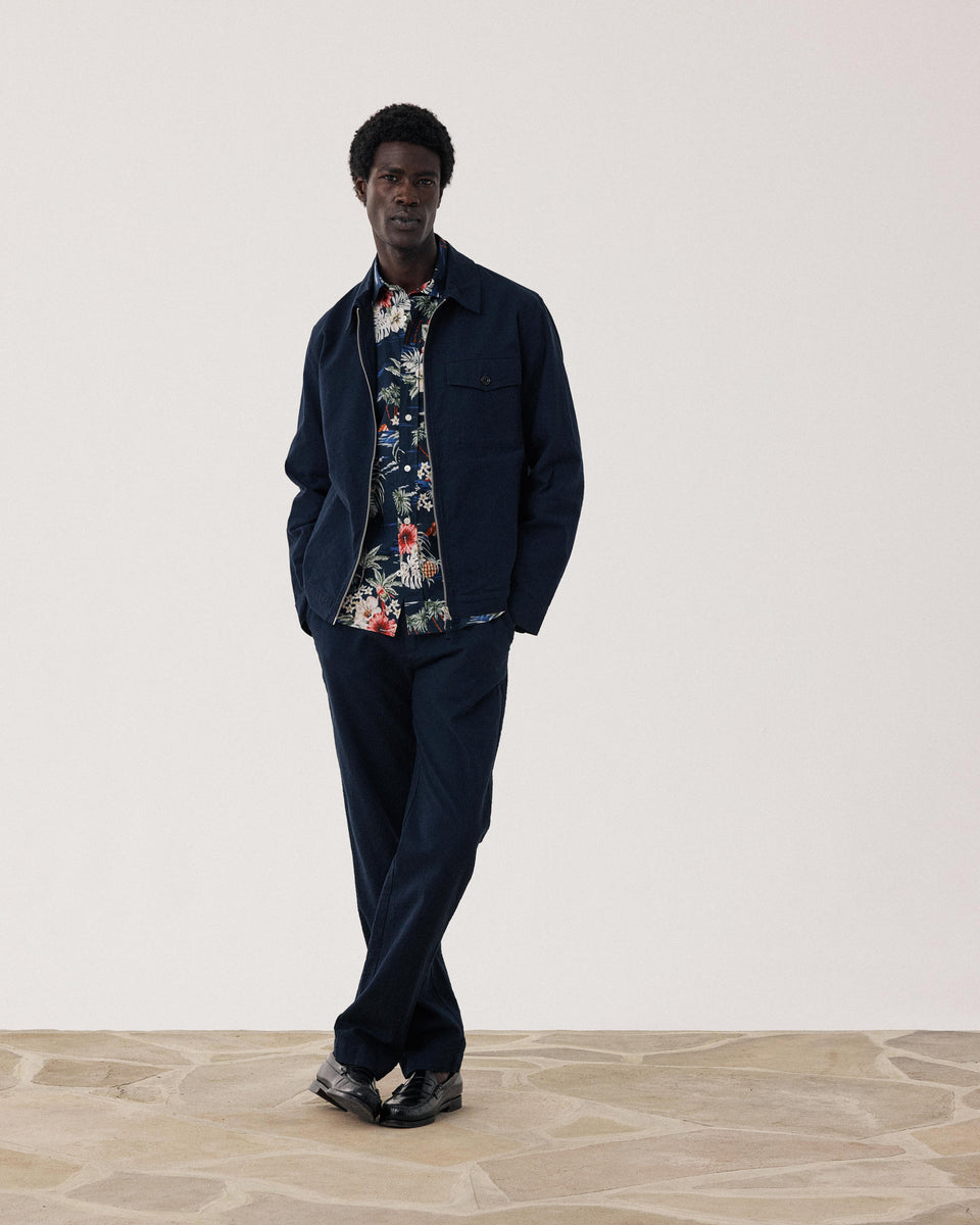 Danny Men's Navy Blue Seersucker Jacket - Image alternative