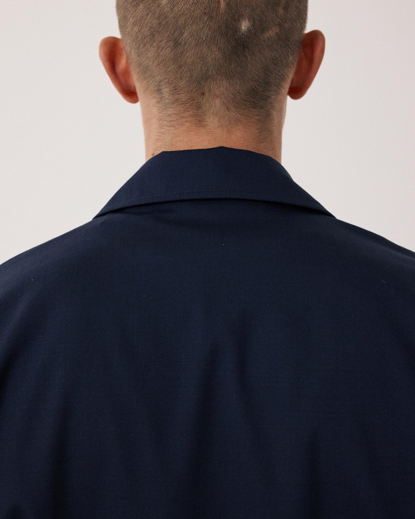 Men's Navy Blue Wool & Cotton Jacket Dickson BF46120-01