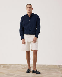 Short Homme en Coton à Chevrons Ecru Trunk BF52110-01