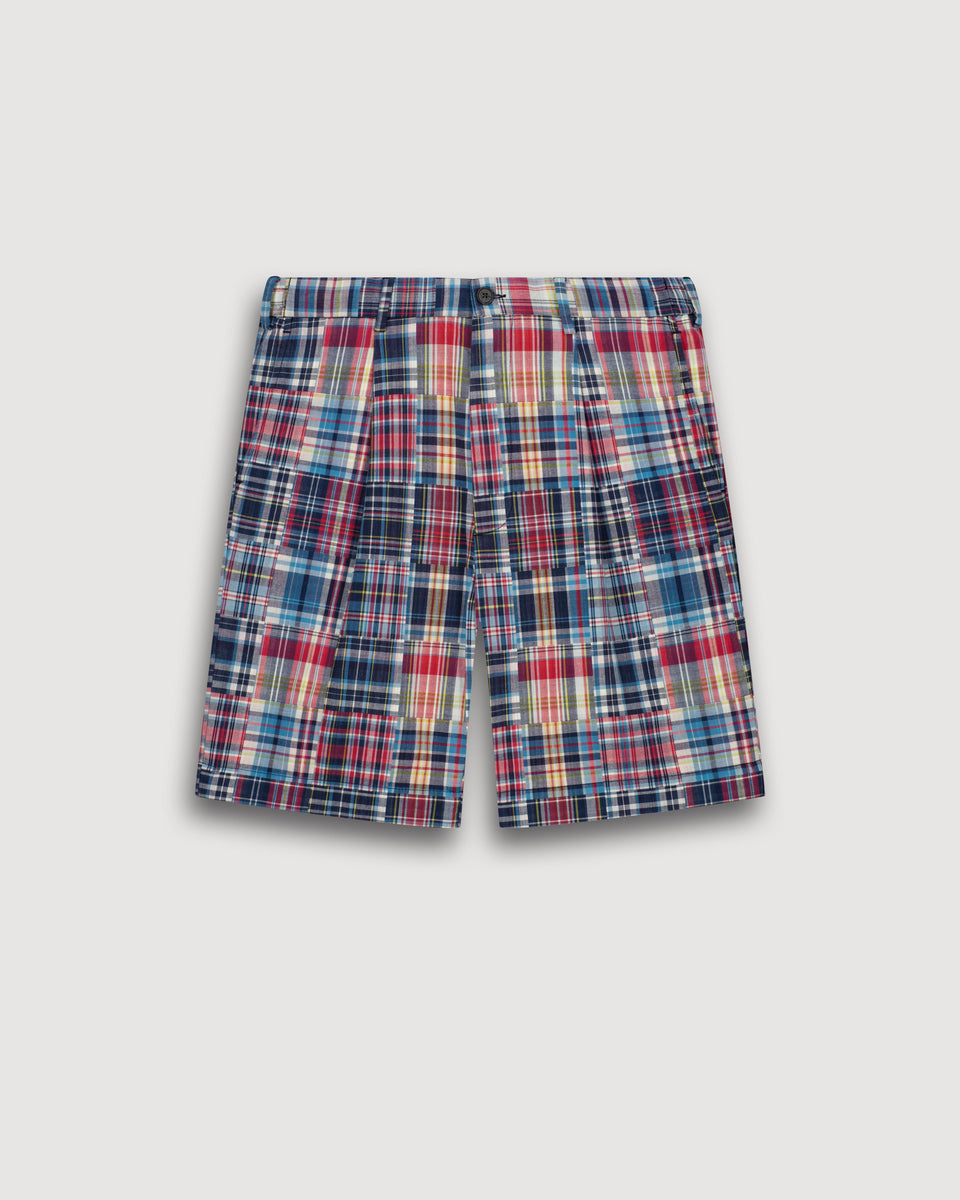 Short Homme en Coton à Carreaux Patchwork Task - Image 3