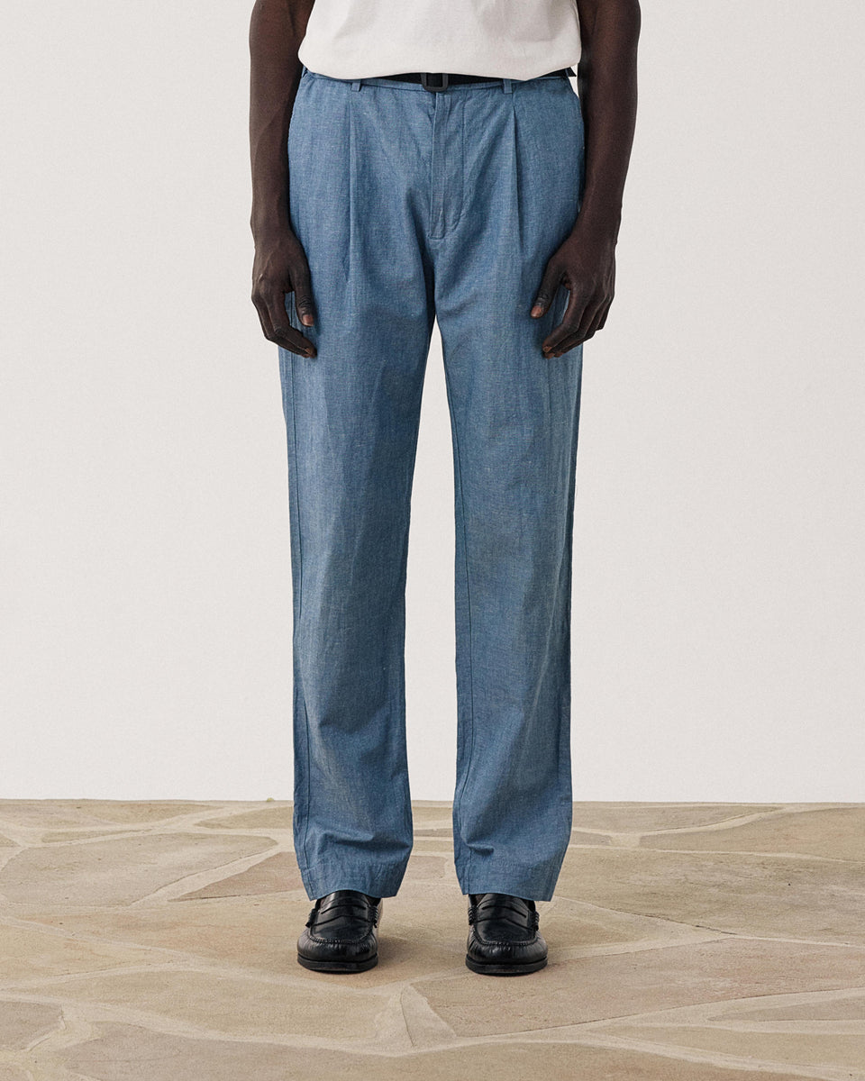 Task Men's Chambray Linen & Cotton Chambray Pants - Image alternative