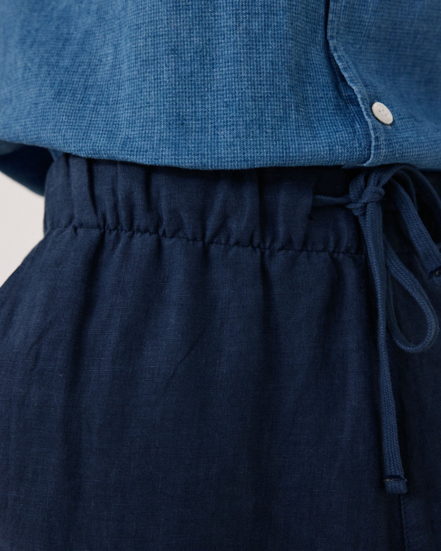 Pantalones de hombre de lino azul marino Joggy BF59100-59