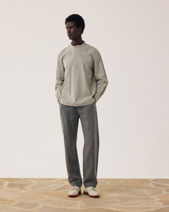 Men's Military Green Linen Joggy Pants BF59100-70